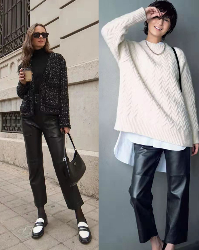 黑裤子显瘦还是白裤子显瘦,1条黑裤子让你时髦显瘦一整年