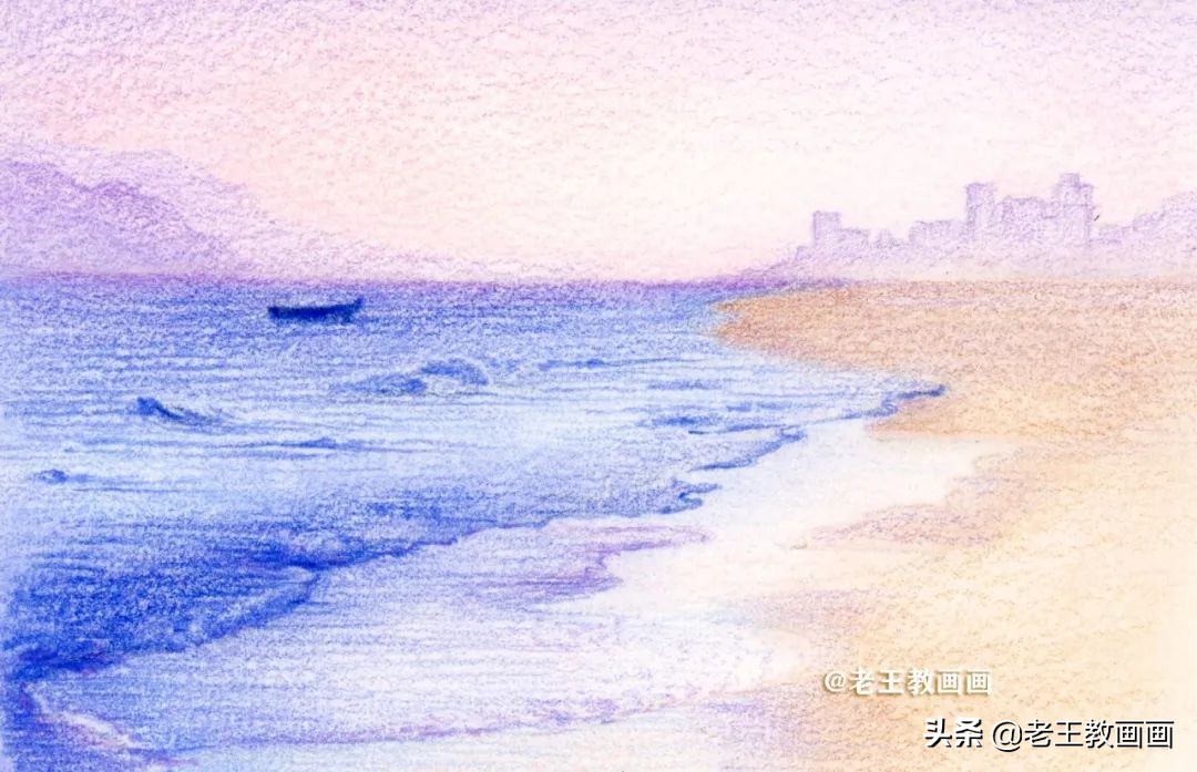 小学生画画海滩,画画海滩