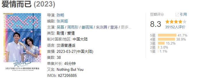 豆瓣评分8.6爱情,豆瓣评分8.8爱情
