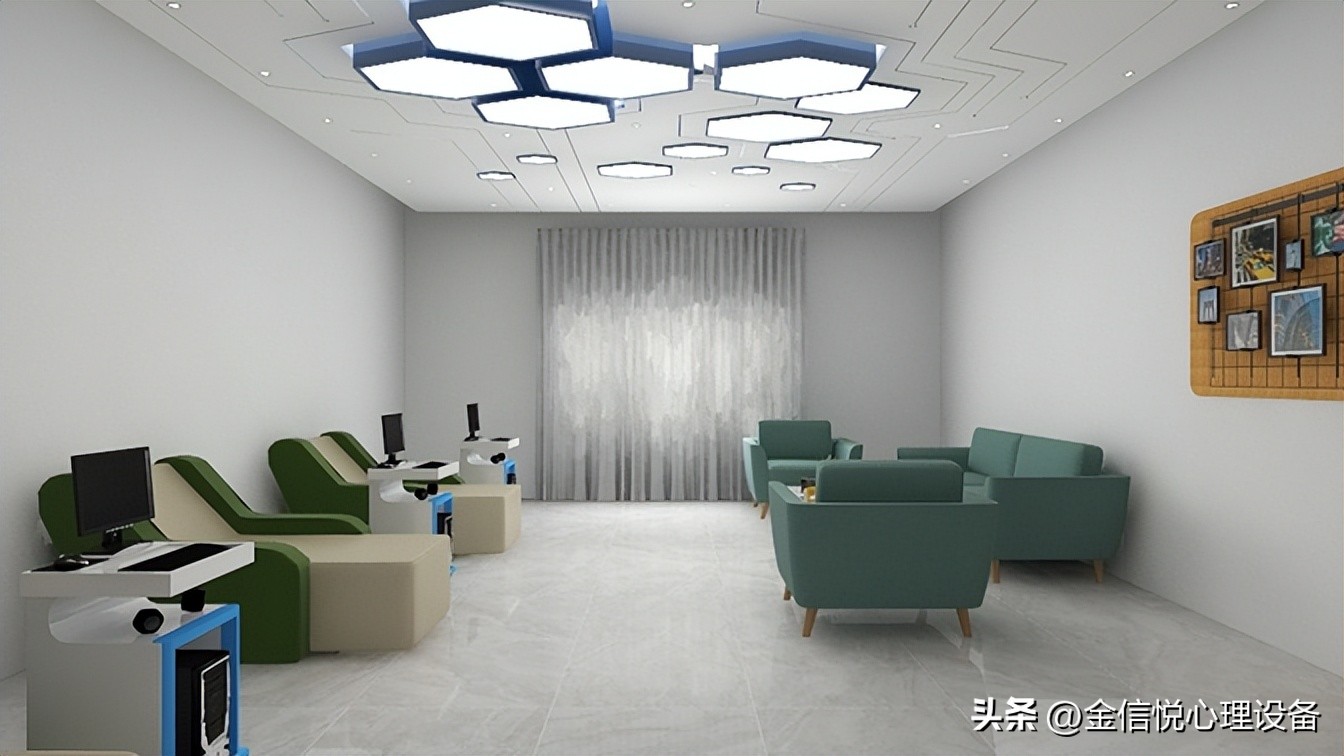 心理健康疏导室设计10平米,单位心理咨询室布置效果图