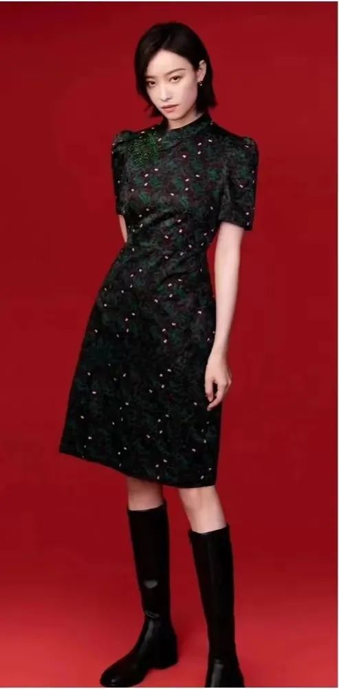 改良中式连衣裙裁剪图,改良中式连袖棉袍裁剪图