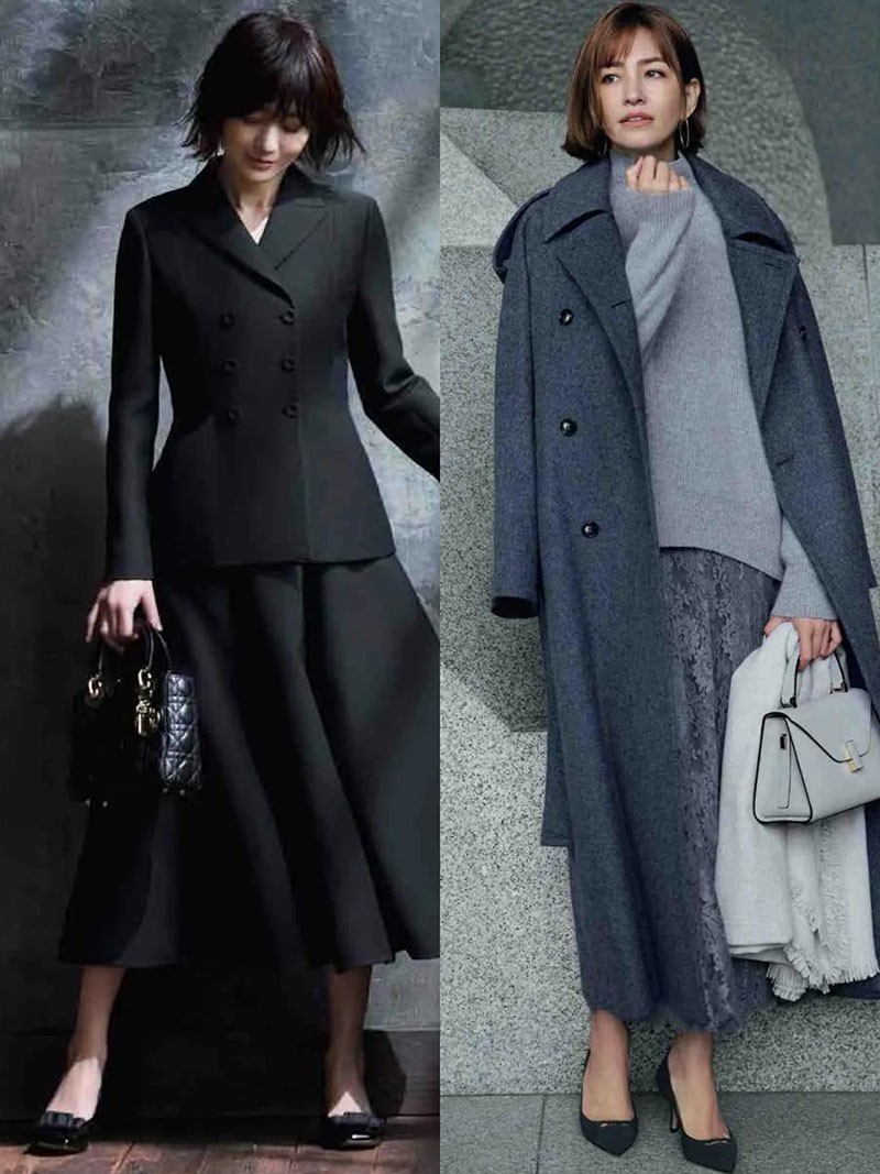 50多岁的日本模特富冈佳子,50岁日本女性富冈佳子冬季穿衣