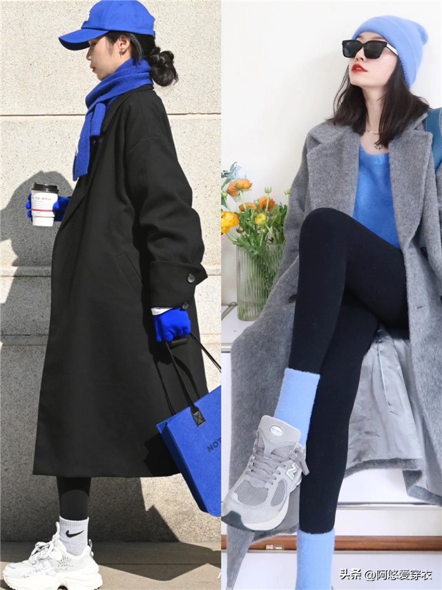 冬季鲨鱼裤配大衣怎么搭配好看,红色大衣和鲨鱼裤的最佳搭配