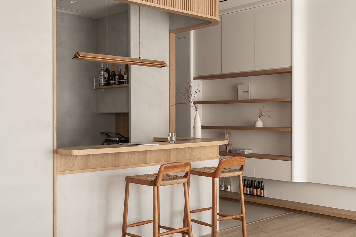 88平米房子小吧台,卧室日式吧台