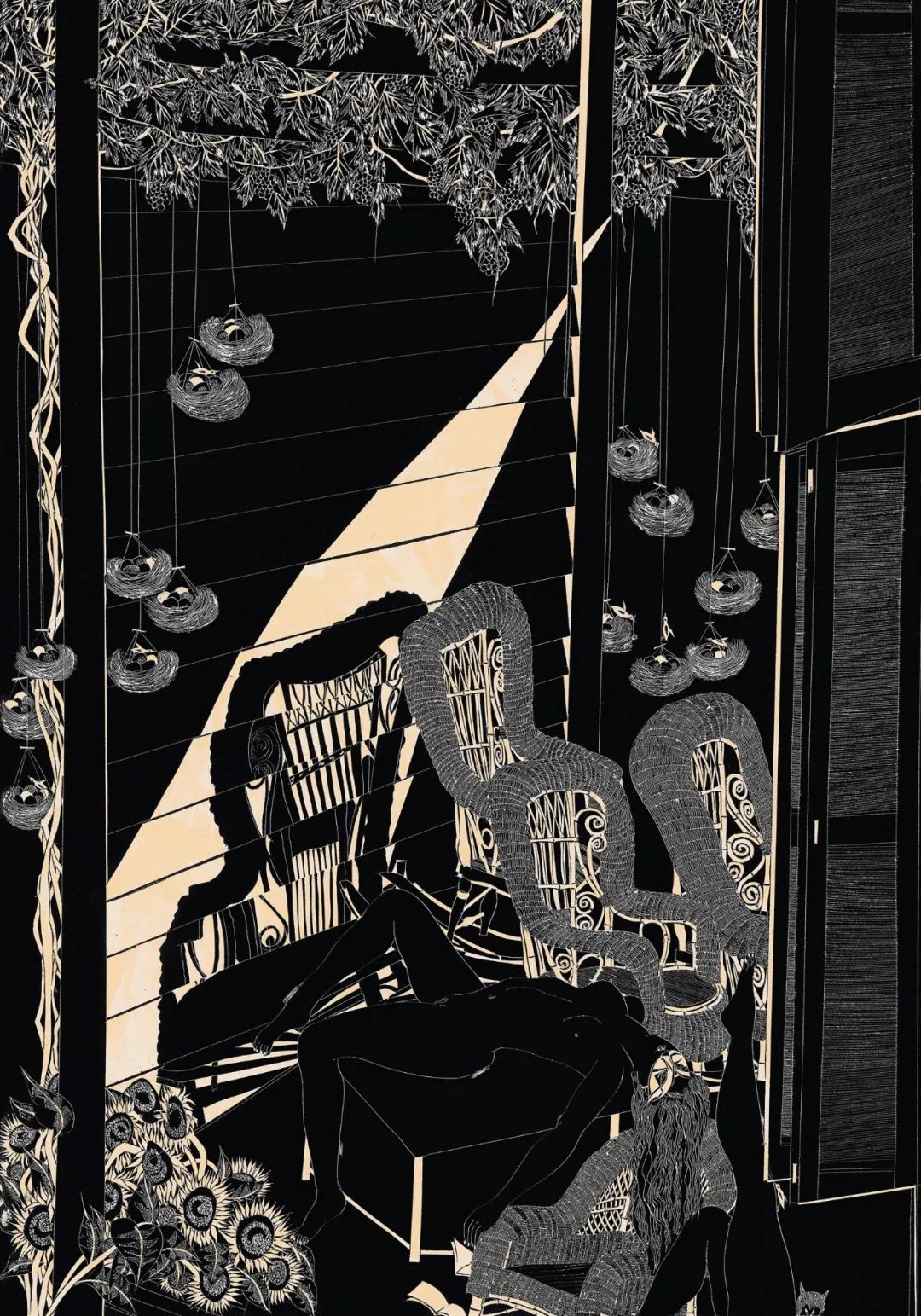 他坚持创作40年，刻出独一无二的黑白世界