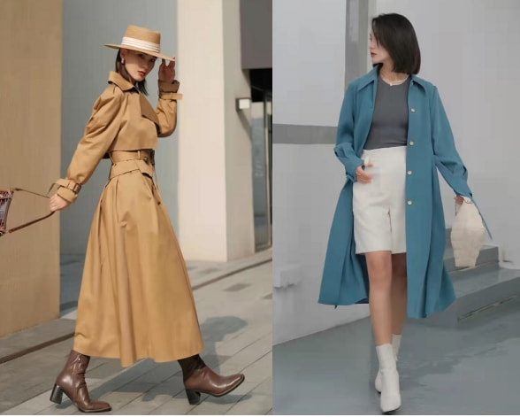 春天一件短风衣的搭配开衫,春天风衣里面搭配什么衣服学生