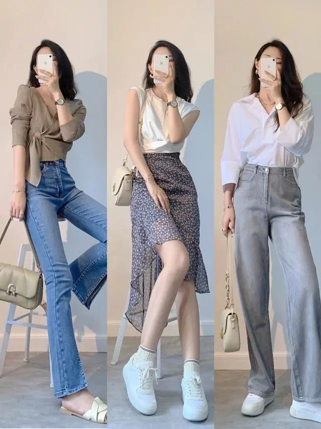 适合各种腿型的裤子穿搭,气质直筒白裤子的穿搭技巧