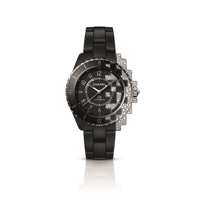 香奈儿j12黑白撞色手表,香奈儿j12手表彩虹
