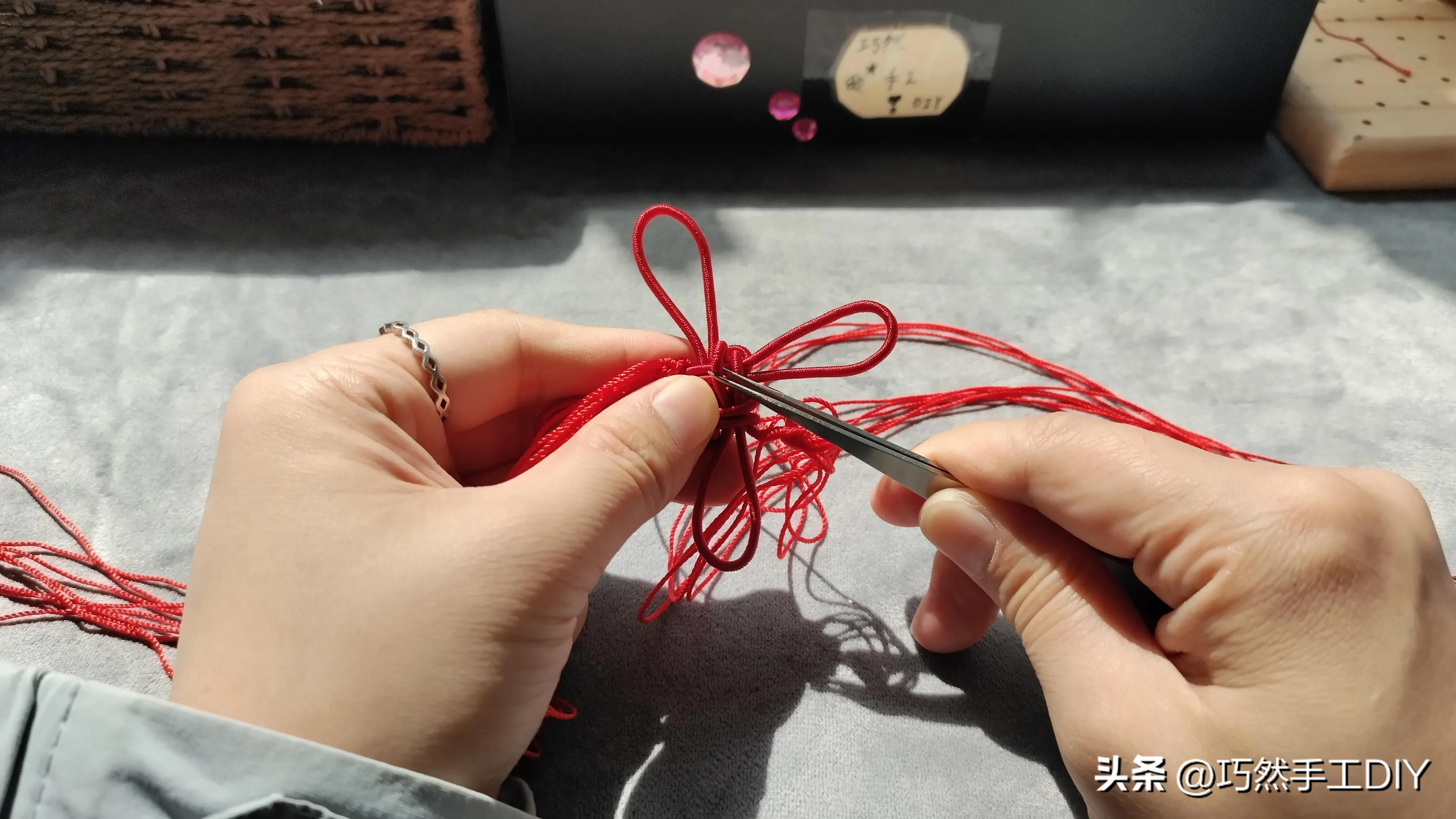 中国结吉祥结的编法教程,吉祥结和双线结编一起