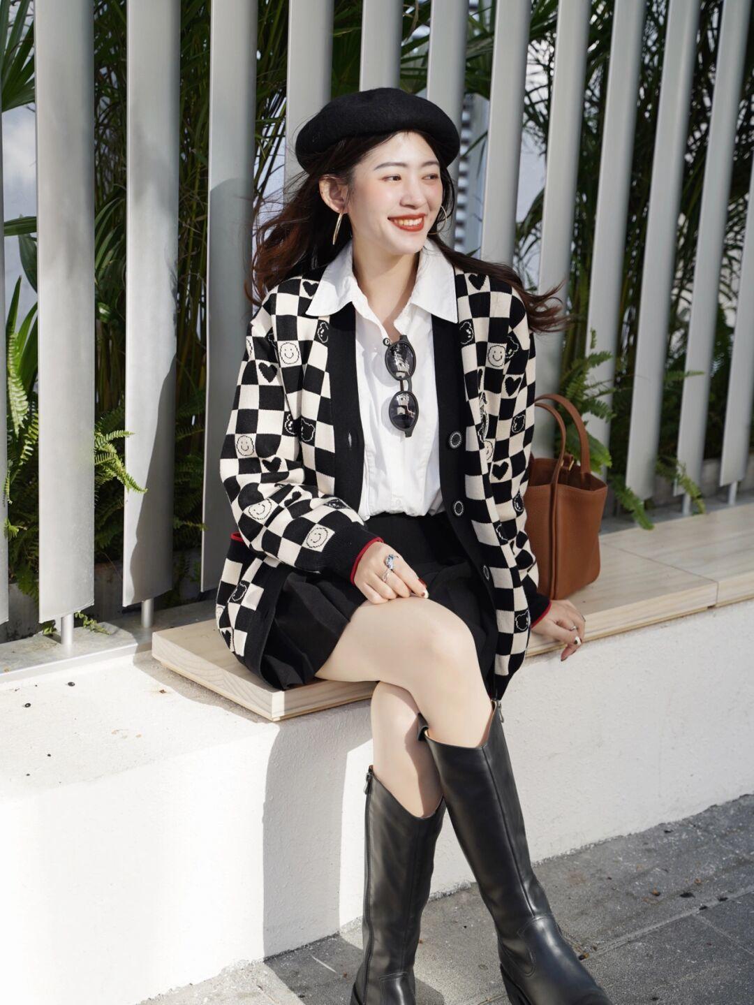 慵懒风中长款开衫毛衣如何搭配,长款毛衣宽松慵懒风开衫怎么搭配