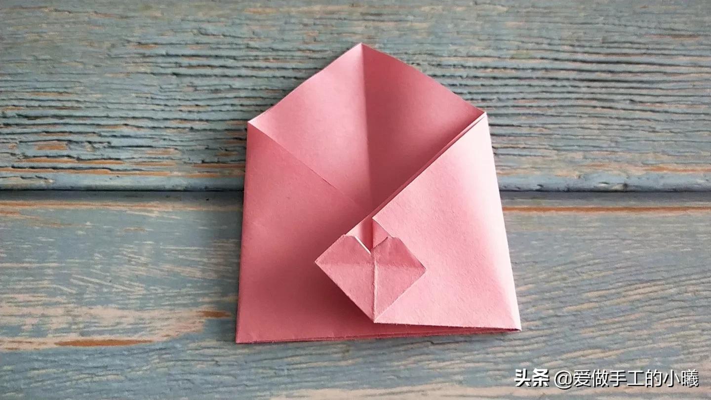 爱心信封折纸教程,爱心折纸信封