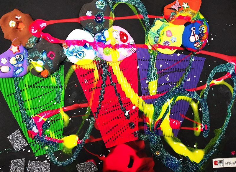 舌尖上的美味儿童画加文字介绍,少儿画苑图片