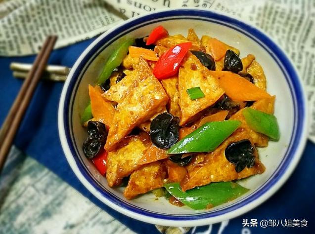 煎豆腐不要辣椒怎么做最好吃,煎豆腐不放鸡蛋家常做法
