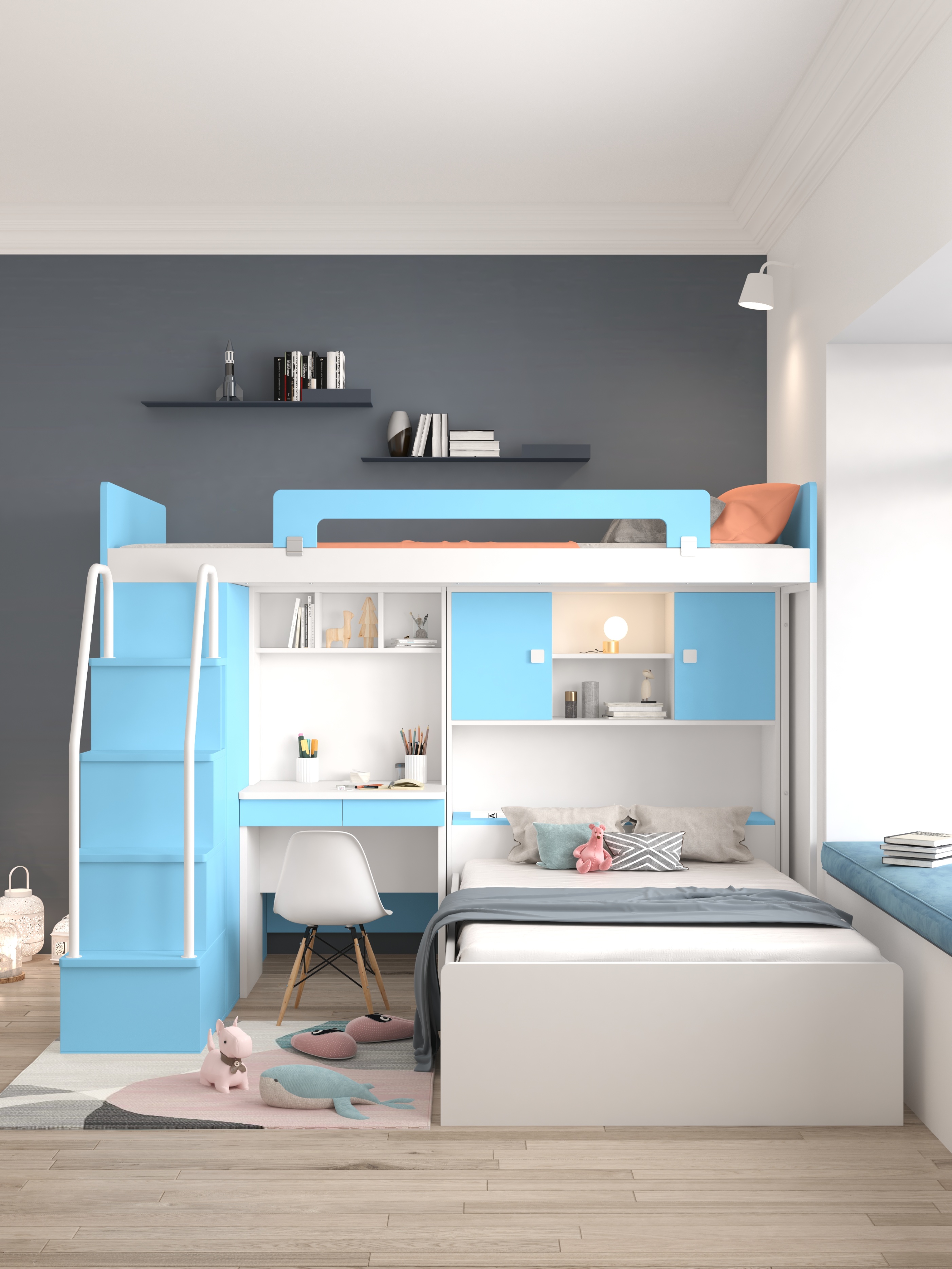 9平米的房间上下床设计带飘窗,9平方设计上下床多少钱