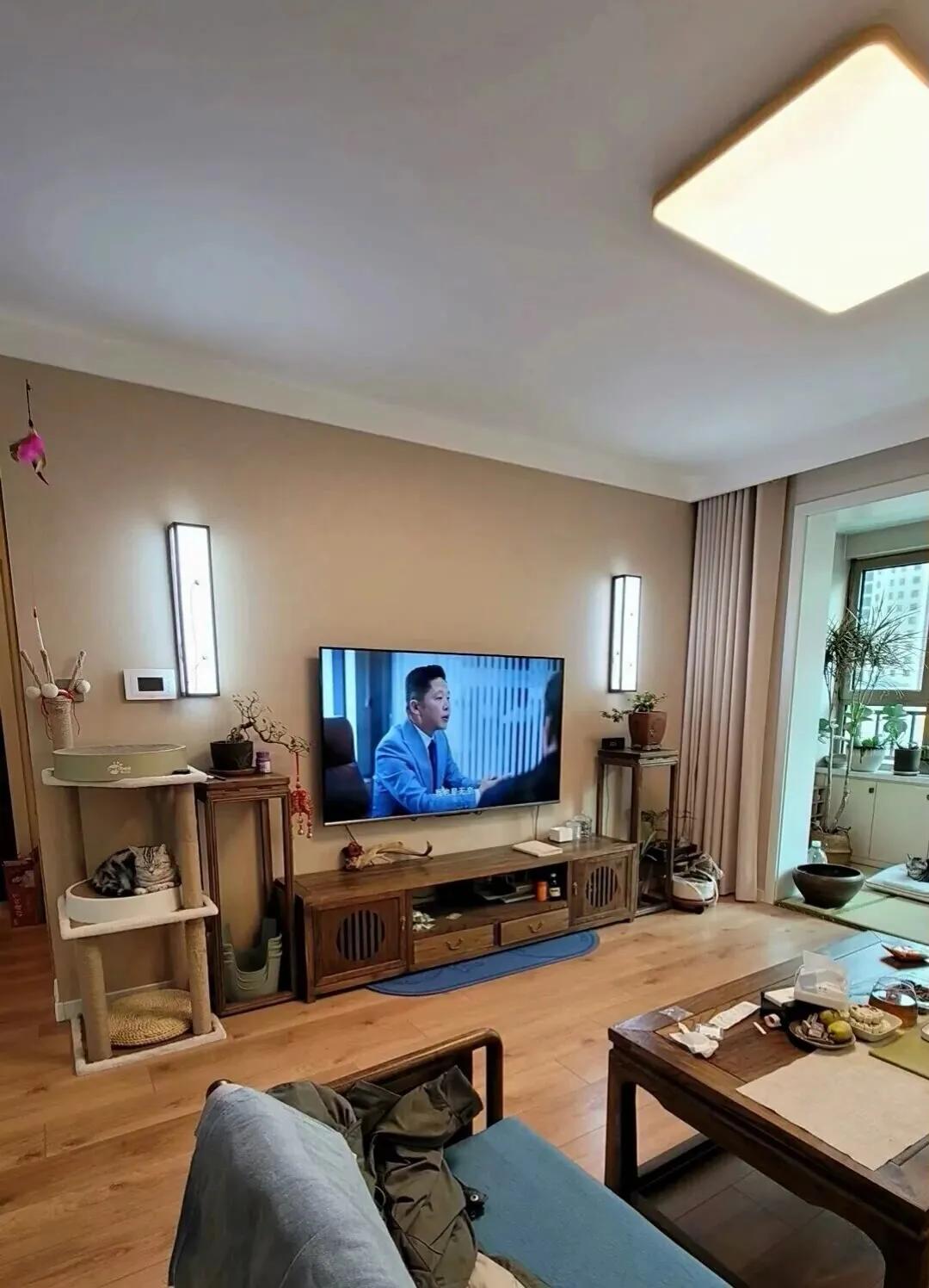 简单隐形门电视背景墙,30平小户型电视背景墙