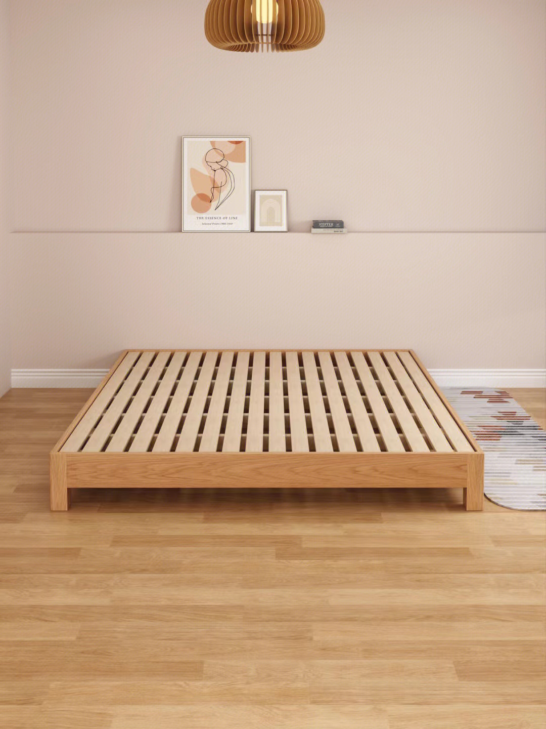 没有床头板的实木床,无床头实木床