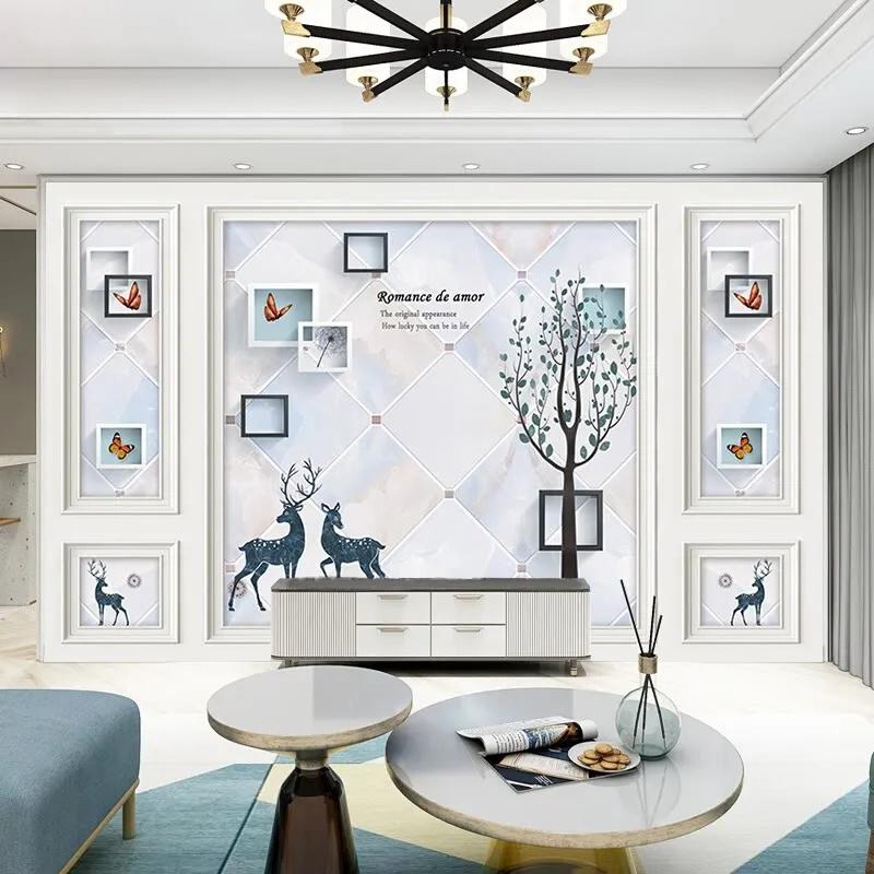 新款壁布背景墙,壁布电视背景墙图