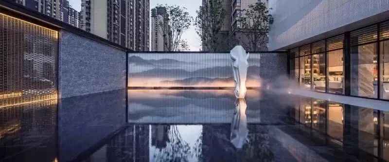 自然跌水景观,水幕瀑布跌水景观效果图