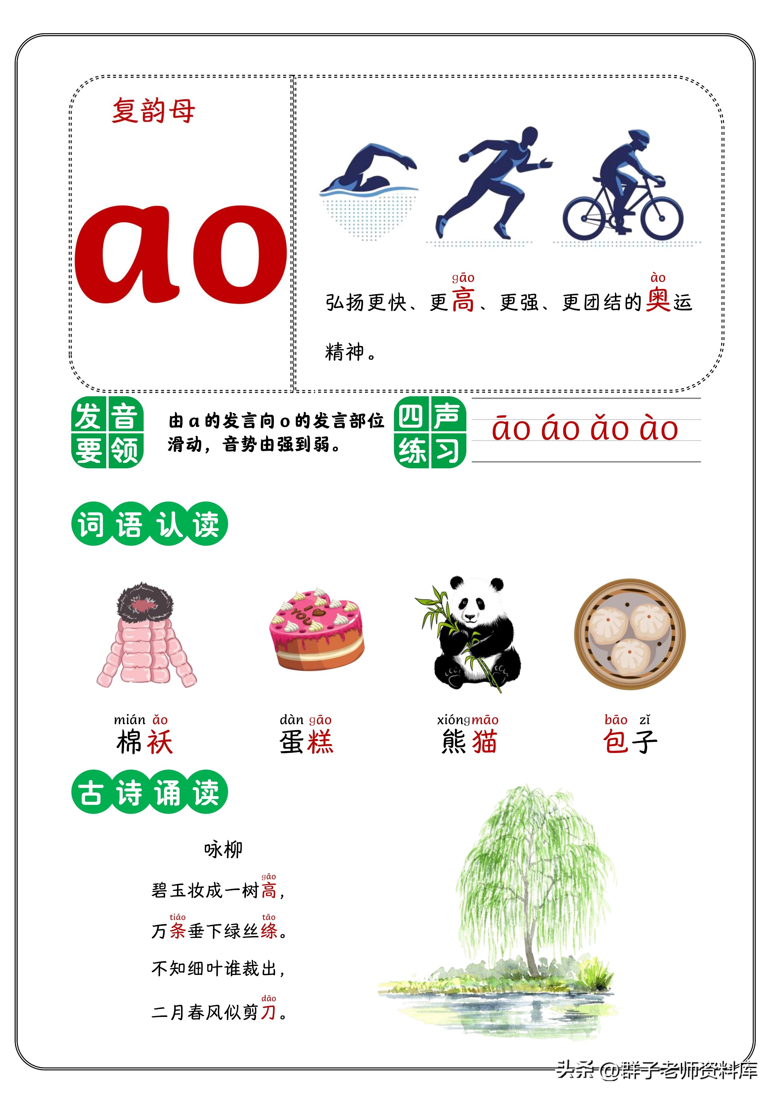 单韵母前鼻韵母后鼻韵母怎么读,声母单韵母复韵母前鼻韵母后鼻音