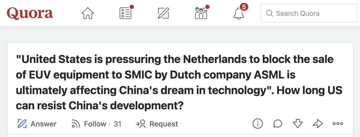 美论坛：美国能在芯片上卡中国脖子多久？荷兰芯片工程师给出答案