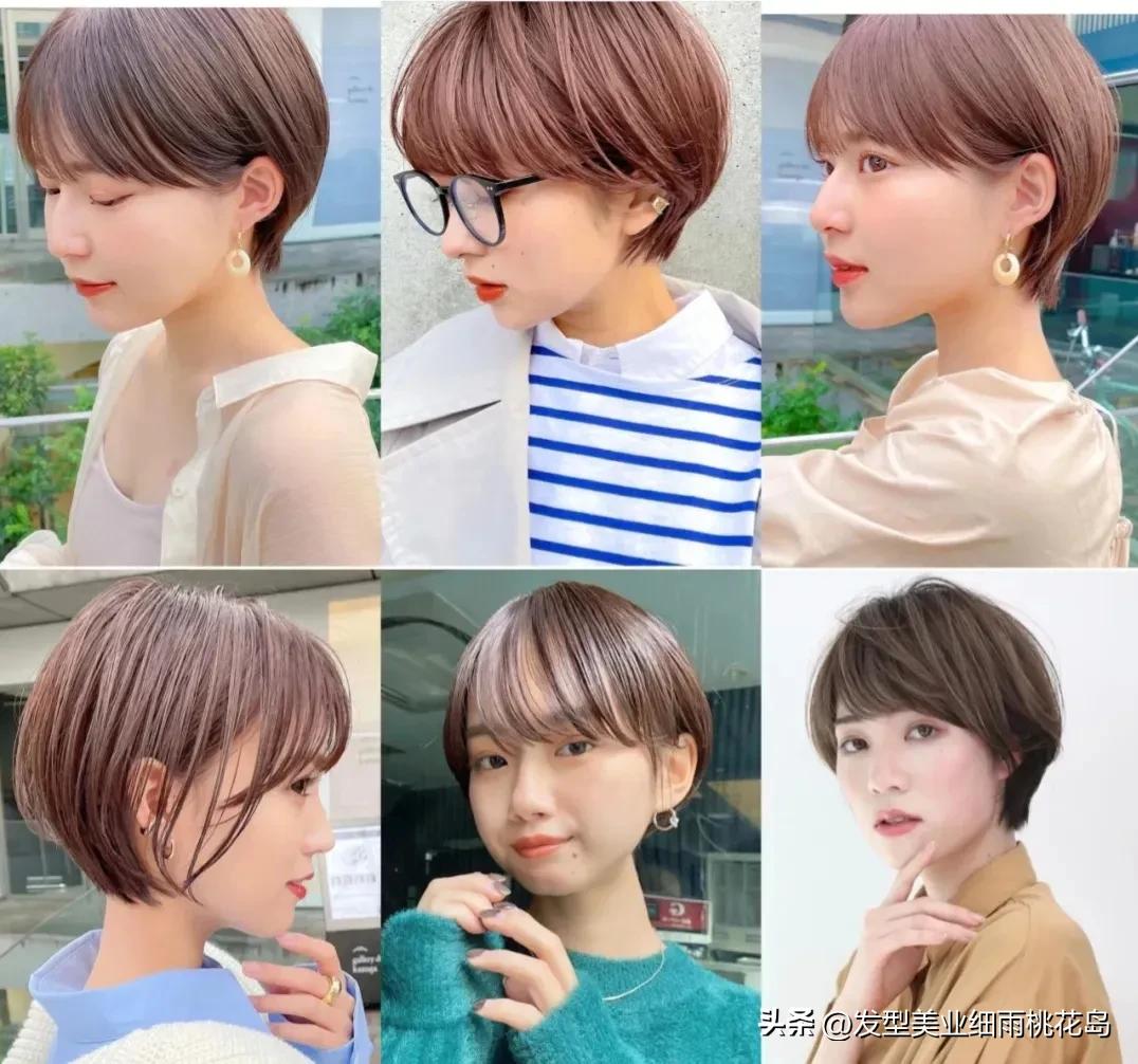 女生减龄显小短发合集,适合又多又粗发女生的短发