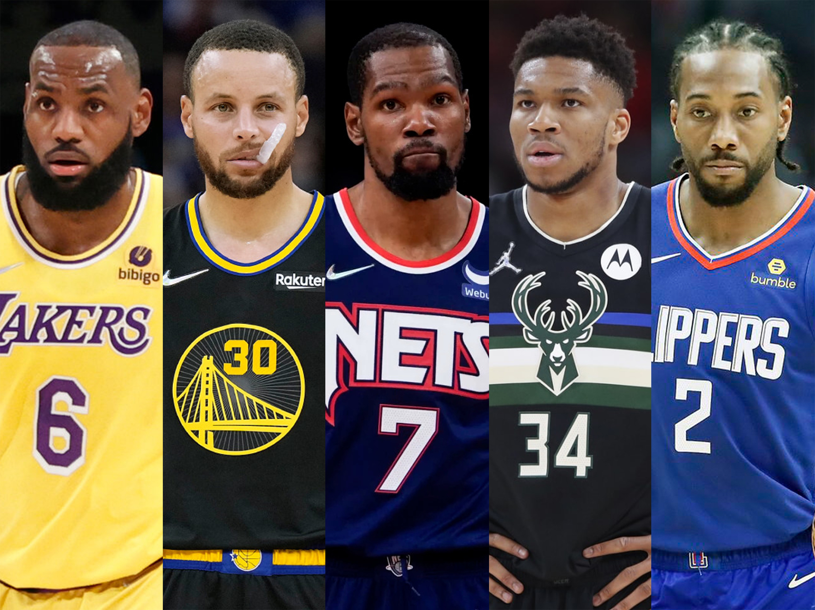 现役球员入选最佳阵容次数,现役球员入选双一阵次数排行榜