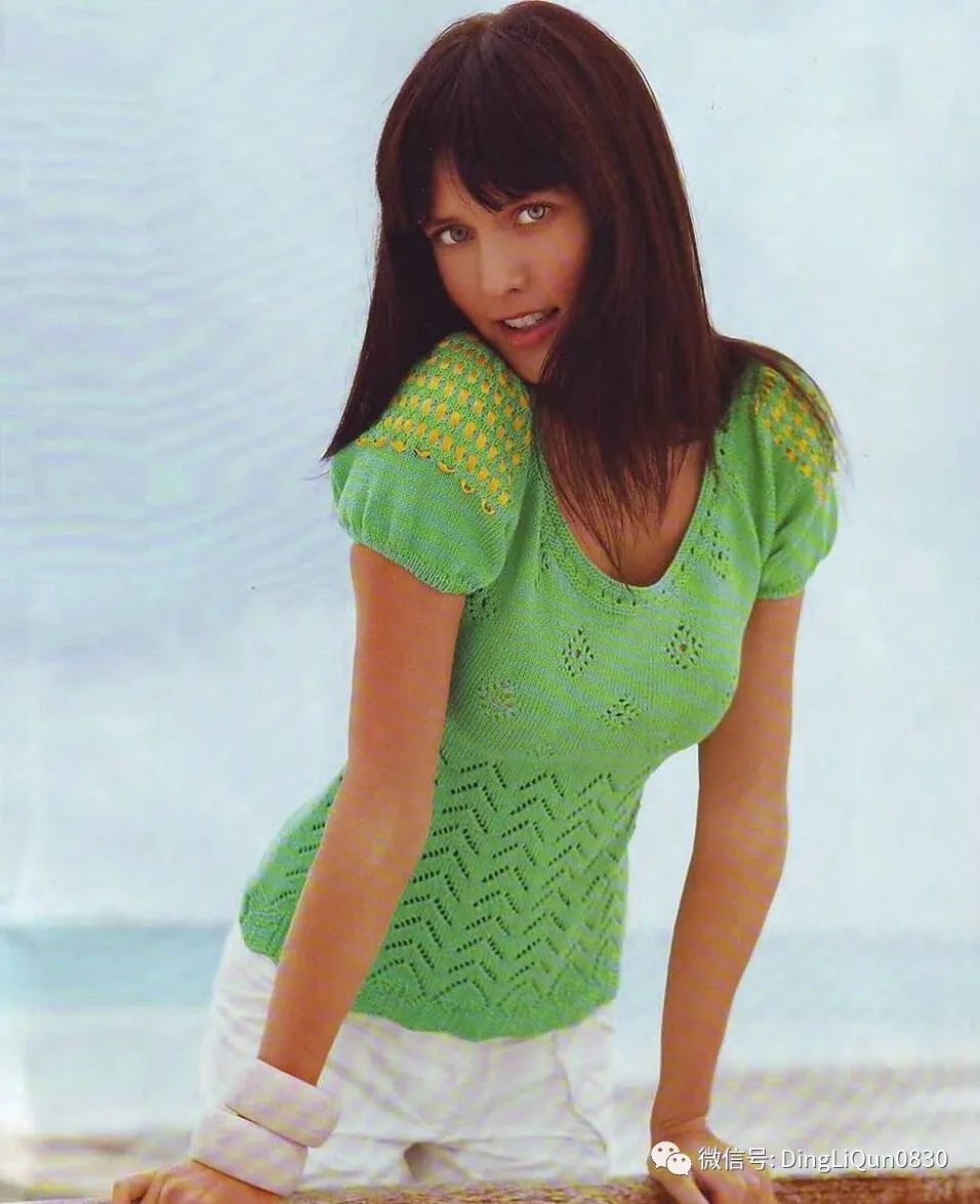 夏天针织背心最新款式教程,蕾丝背心短袖编织图解
