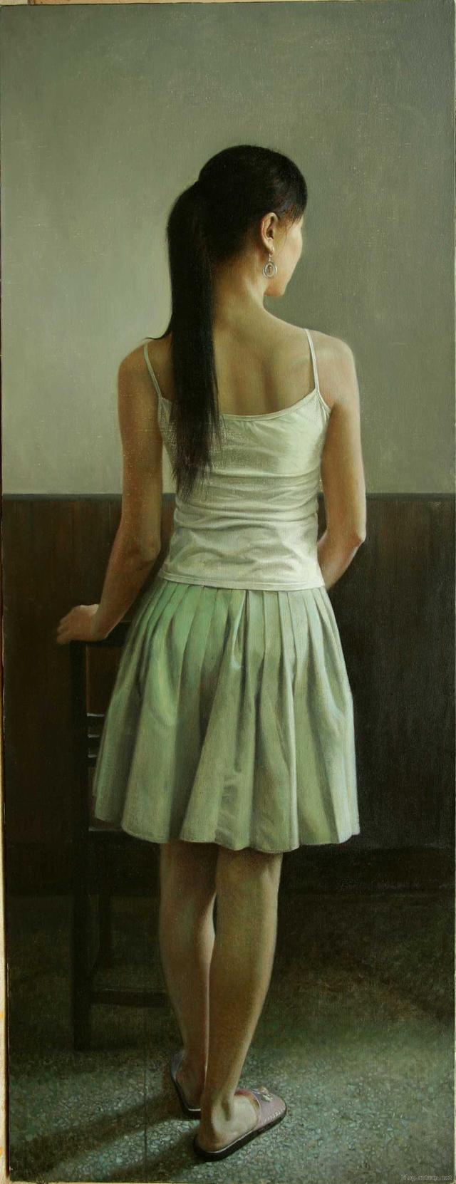 孔慧油画价格,孔慧人物油画作品