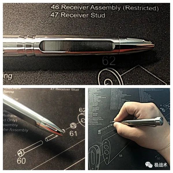 钛合金迷你战术笔,迷你版三叉戟