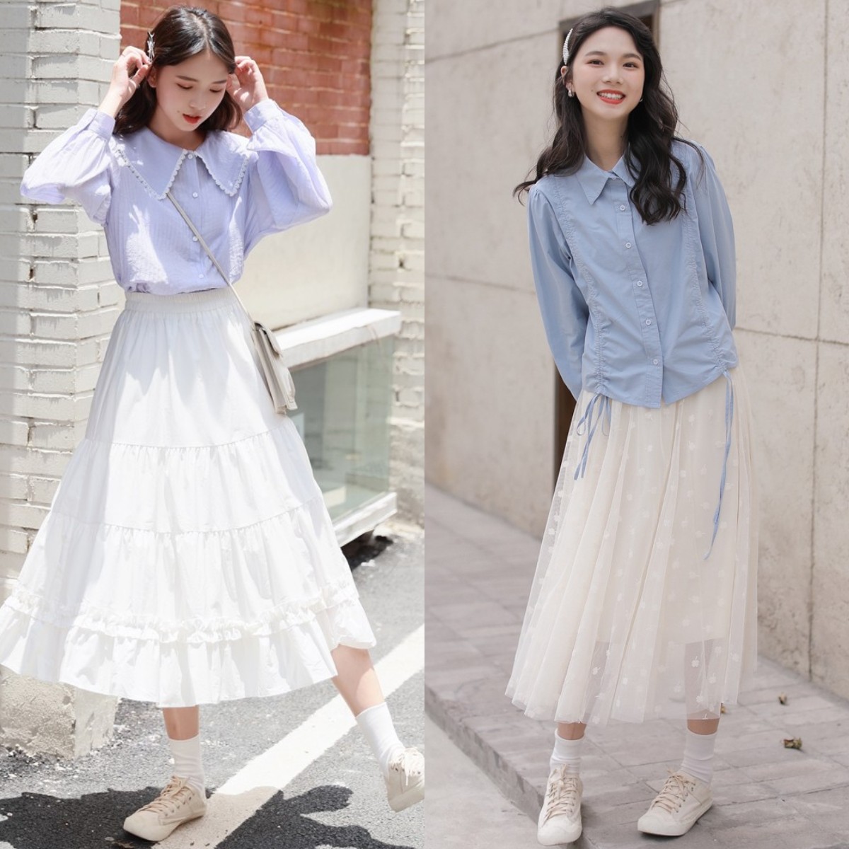 怎样把白裙子穿好看,白裙子粉鞋子穿搭