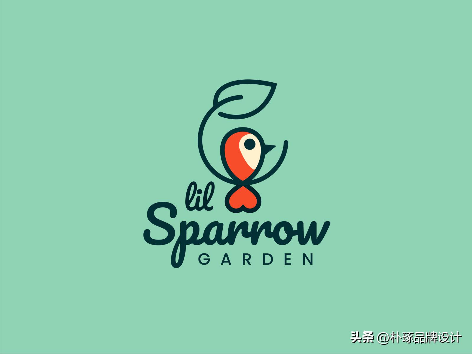 金鼠logo设计创意,麻雀图案logo设计理念