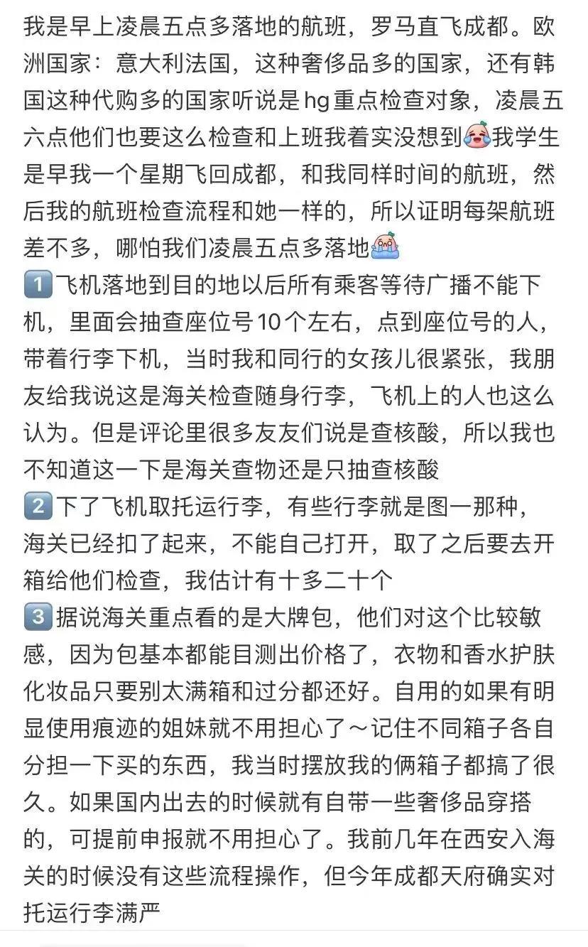 回国海关会检查箱子吗,入境回国海关检查随身物品吗