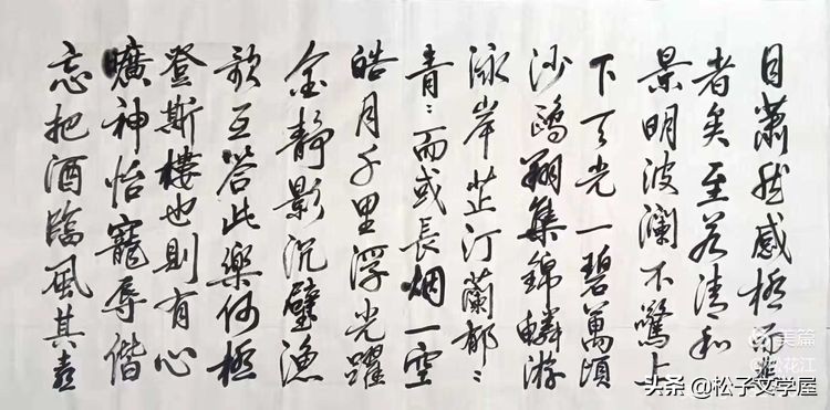 祖国颂水笔书法作品欣赏,祖国颂竖版书法作品