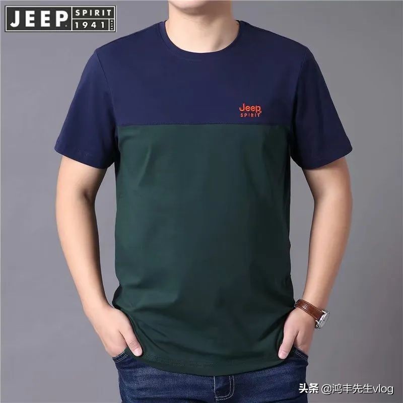 jeep短袖t恤专卖店男装翻领,jeep短袖t恤男纯棉官方正品