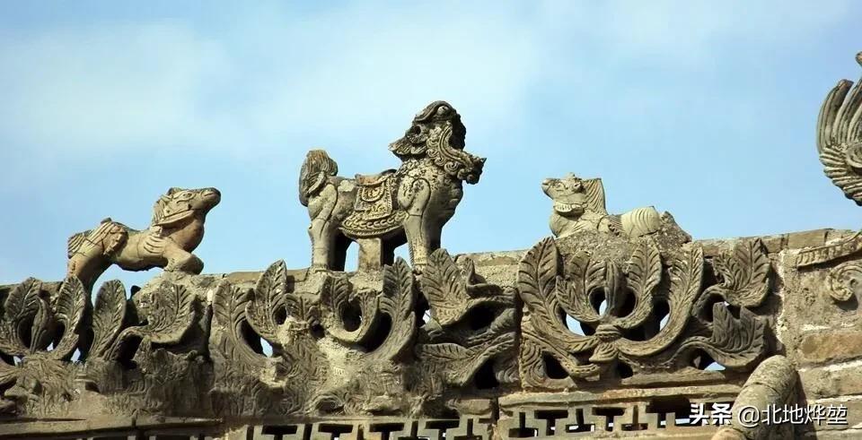 古建筑之美之徽派老砖雕,砖雕屋脊明清老式