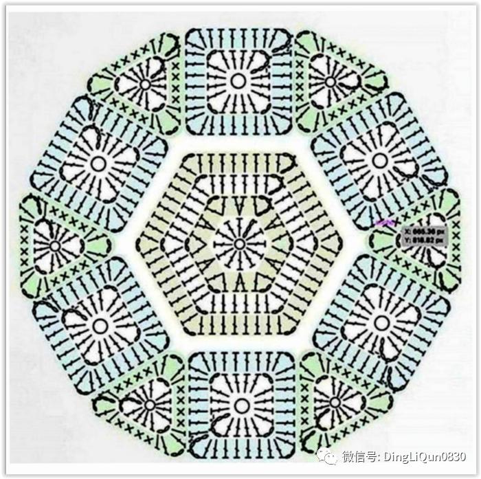 钩针编织教程简单好看毯子,一片式钩针沙发毯图解