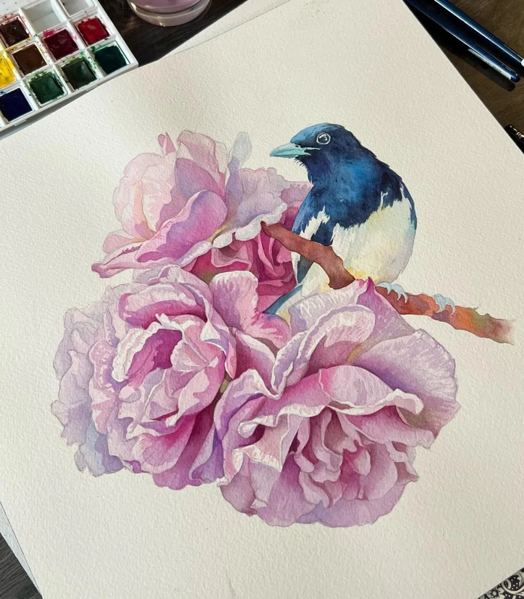 大神级水彩作品看完肯定不后悔,40张笔触狂放的水彩