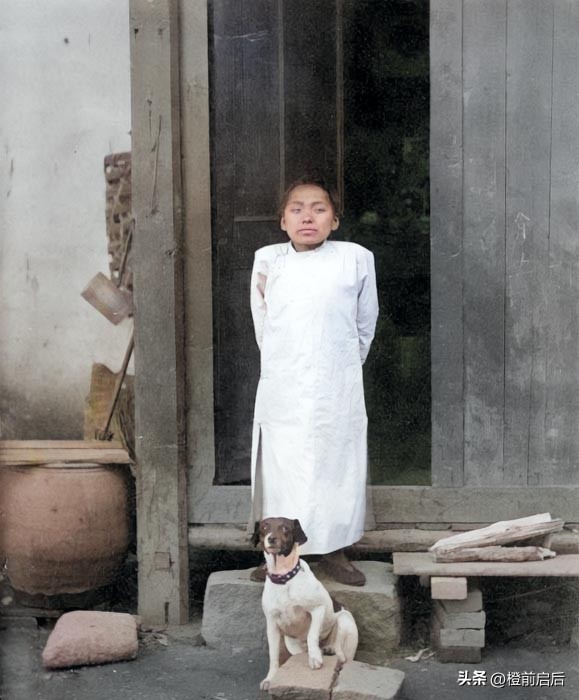 超清彩修复！1911年的福建福州，新娘头上扣竹篓，竟然还有弃婴塔