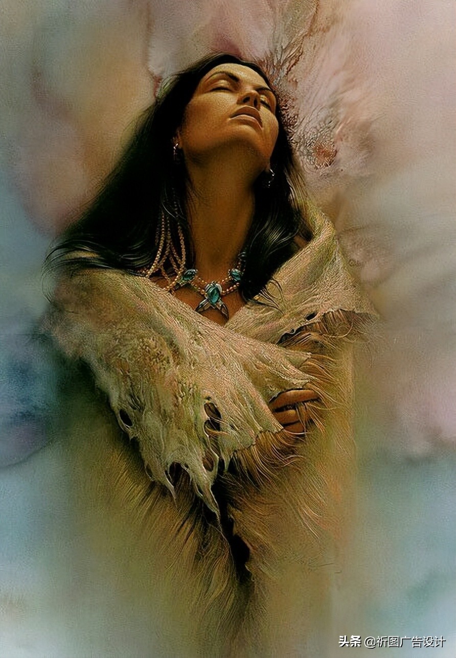 印第安人油画高清,印第安人油画艺术