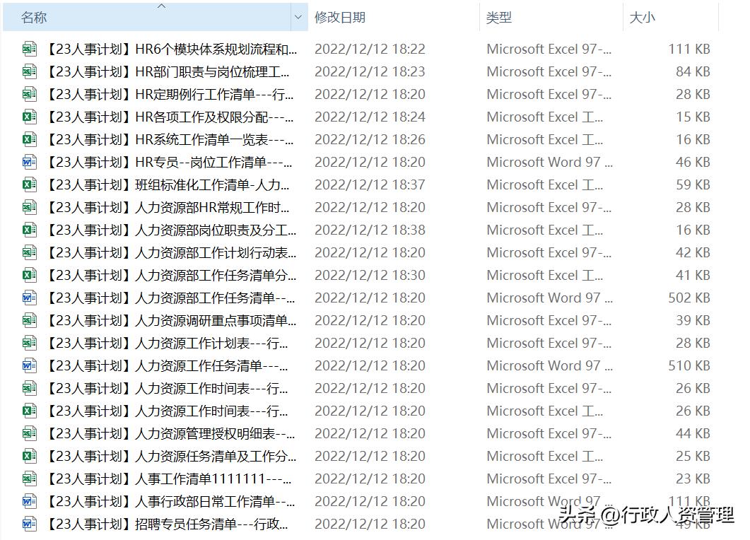 2023年HR工作时间表.XLS