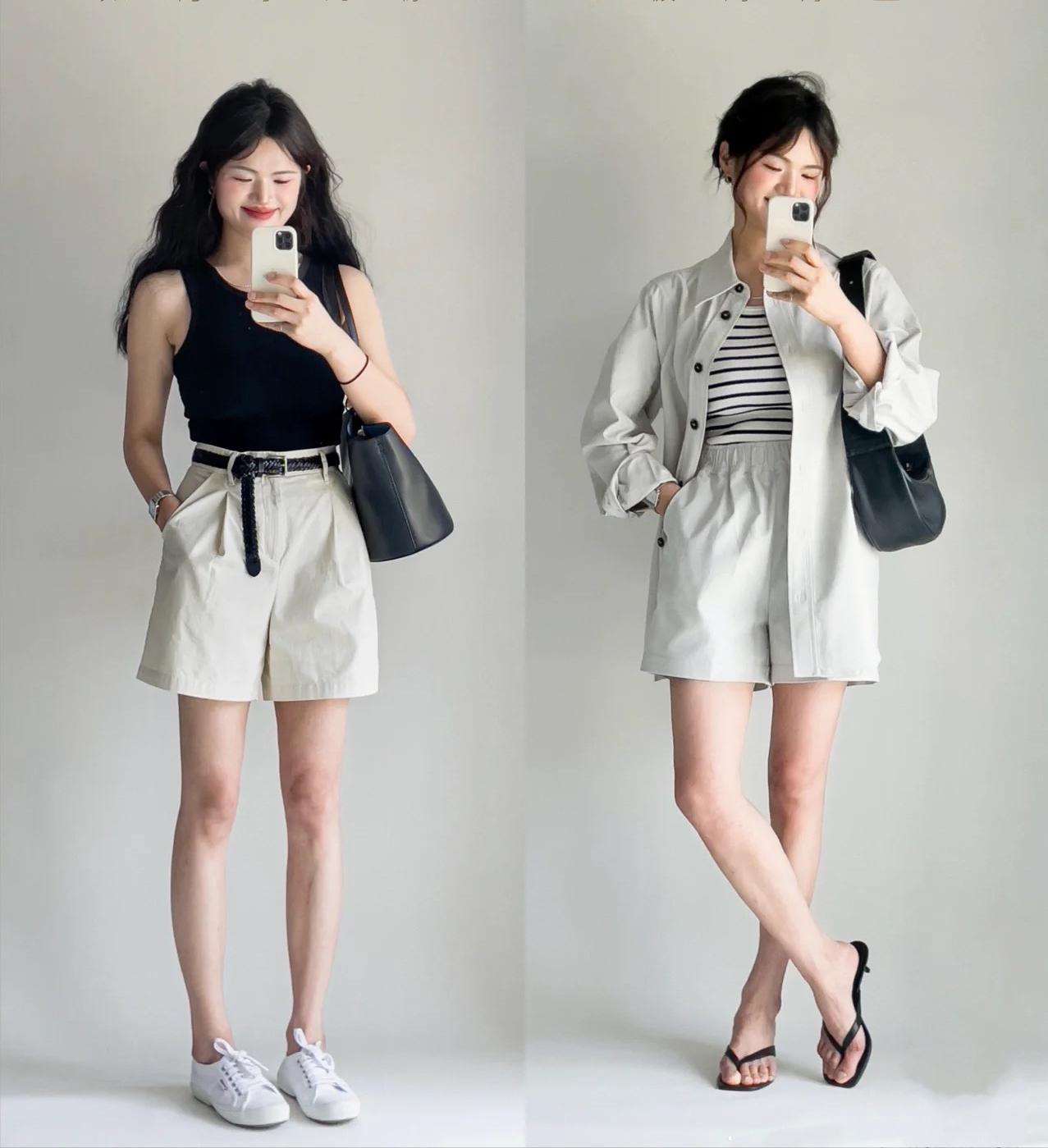 夏天衣服衬衣短裤套装,夏天怎么穿搭酷酷的短裤短袖