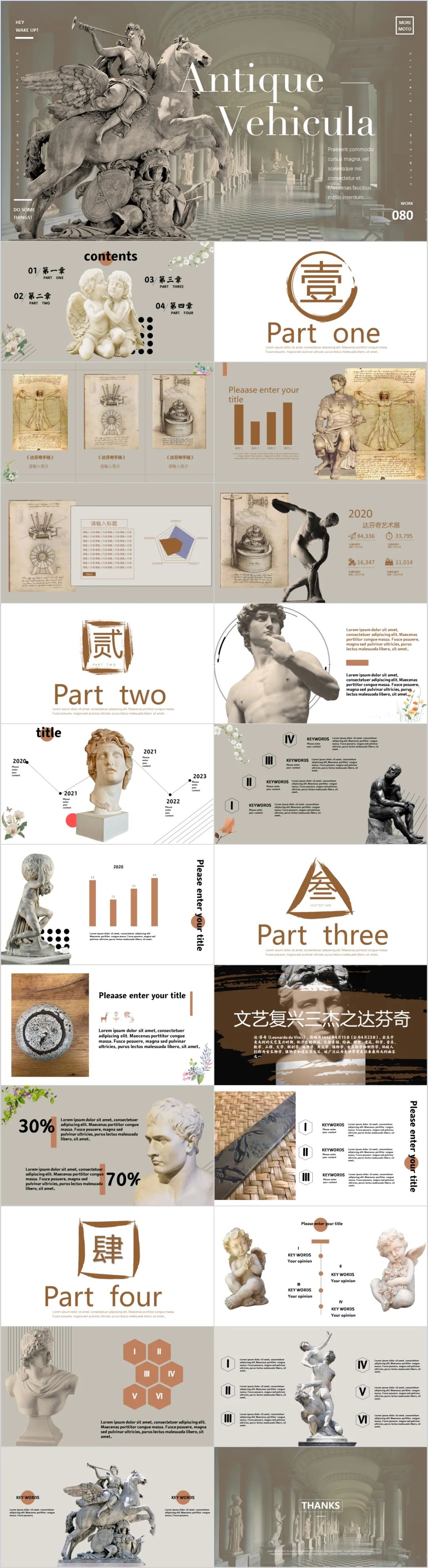 世界名画ppt模板,世界名画介绍ppt模板