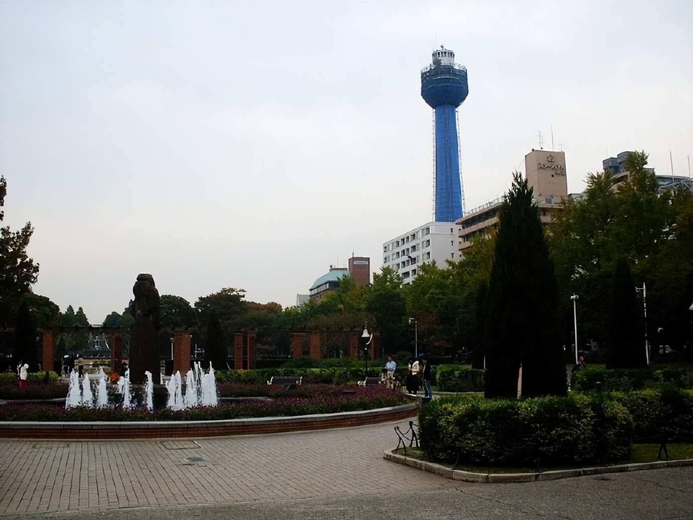 日本唐人街游玩,日本横滨山下公园风景