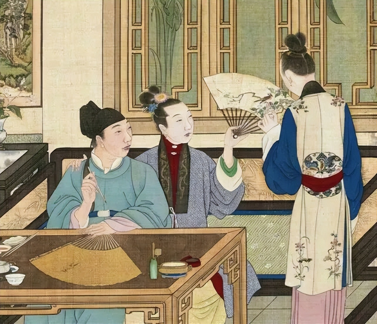 欧洲宫廷贵妇折扇,法国贵妇折扇