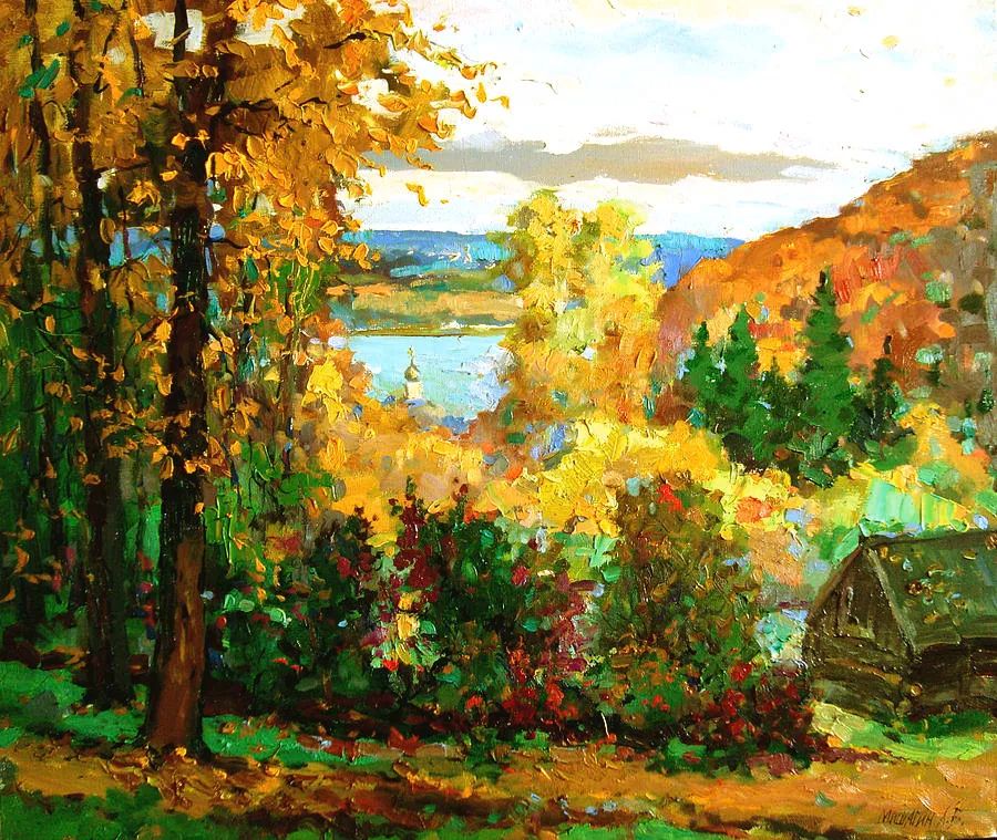 现代俄罗斯风景油画经典作品欣赏,米沙金油画作品