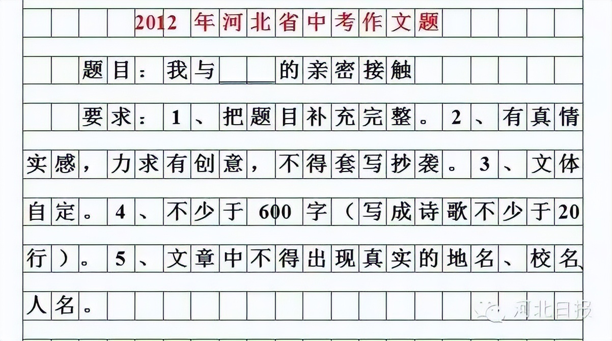 河北2022中考语文作文怎么写,河北2022年中考作文题目是什么
