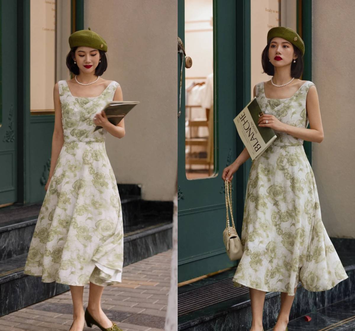 夏天就该穿吊带裙时髦高级又洋气,吊带裙内搭短袖夏季推荐