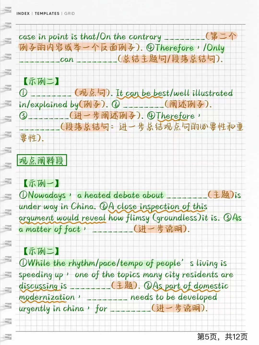 英语六级作文万能模板和常用句型,英语作文万能模板带二维码