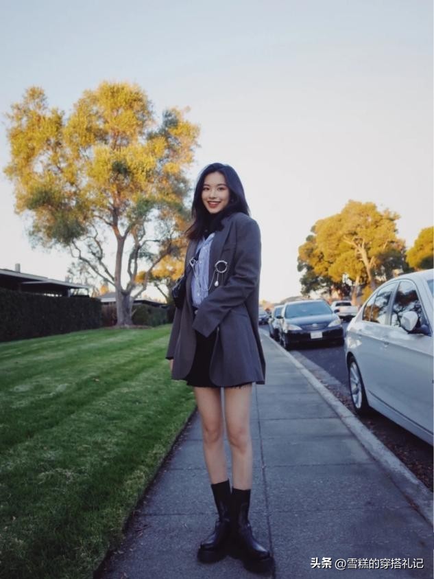 切尔西女靴怎么穿显腿细,大码显瘦切尔西靴女