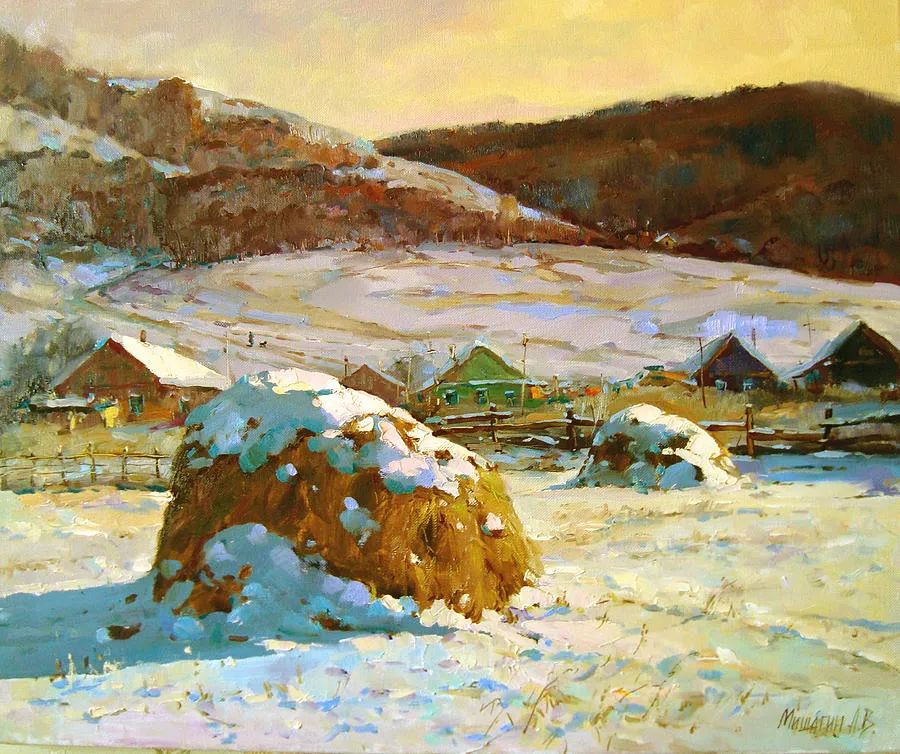 现代俄罗斯风景油画经典作品欣赏,米沙金油画作品